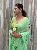 Mint Gulzar Saree
