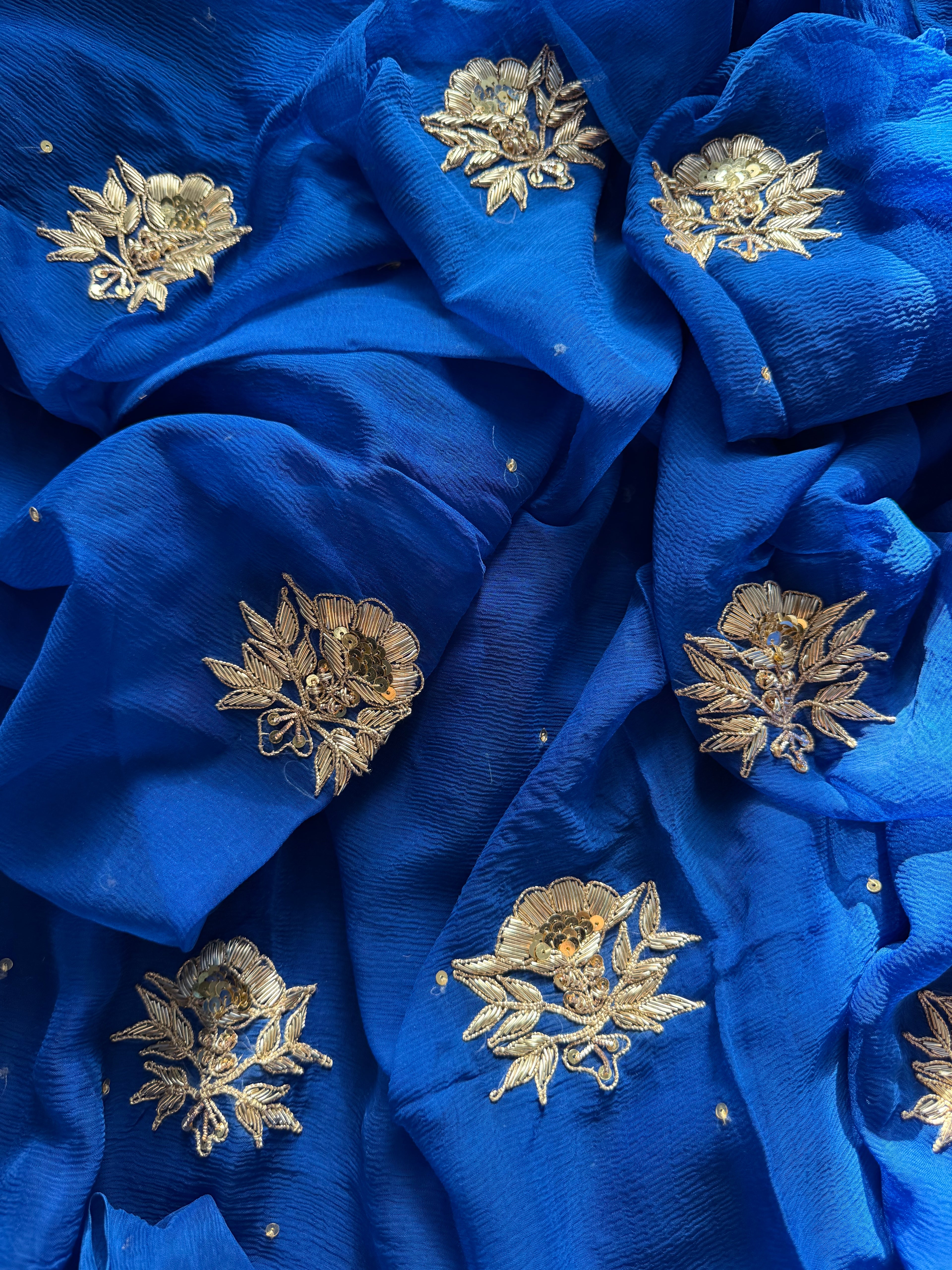 Royal blue zardosi