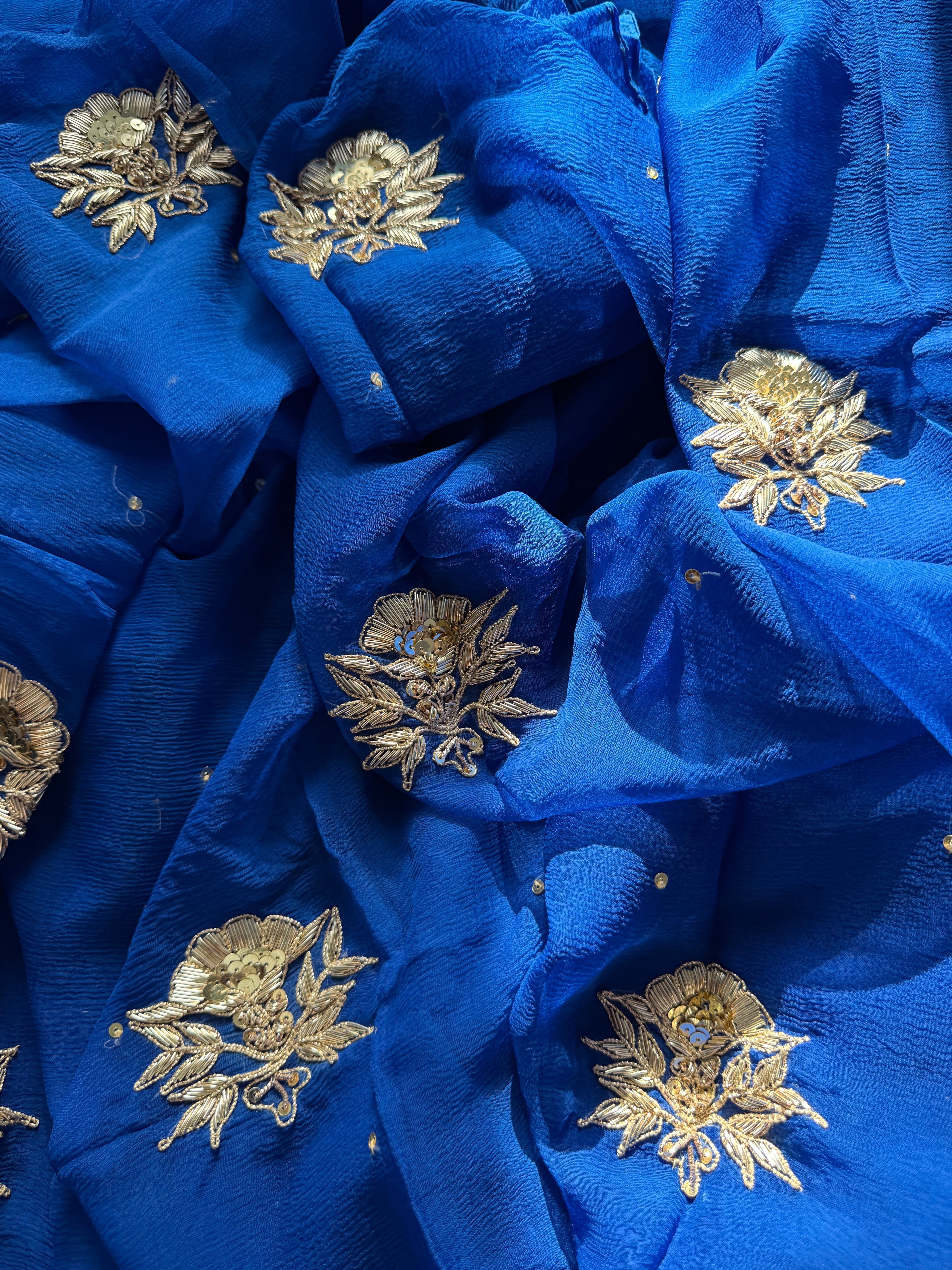 Royal blue zardosi