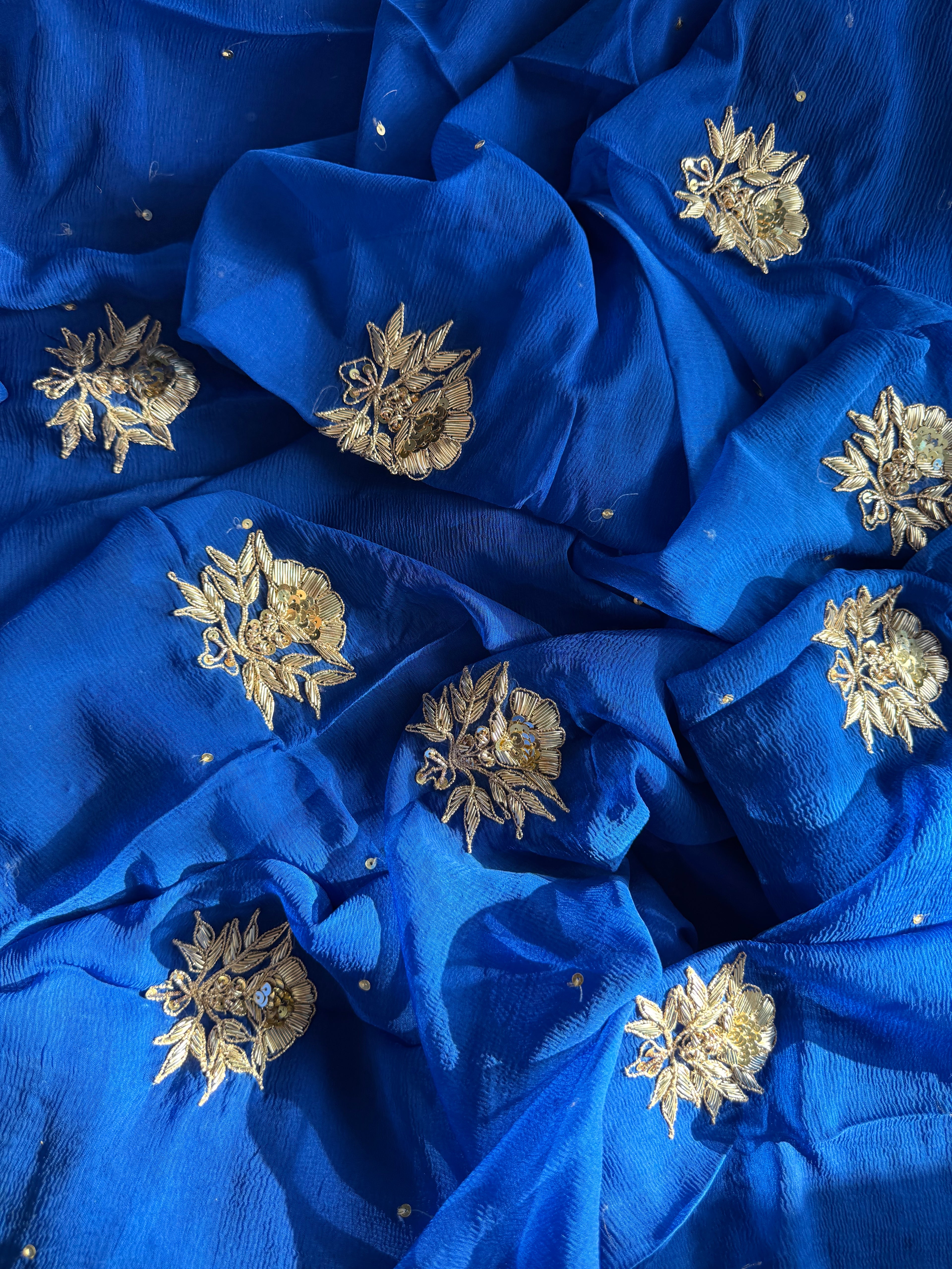 Royal blue zardosi