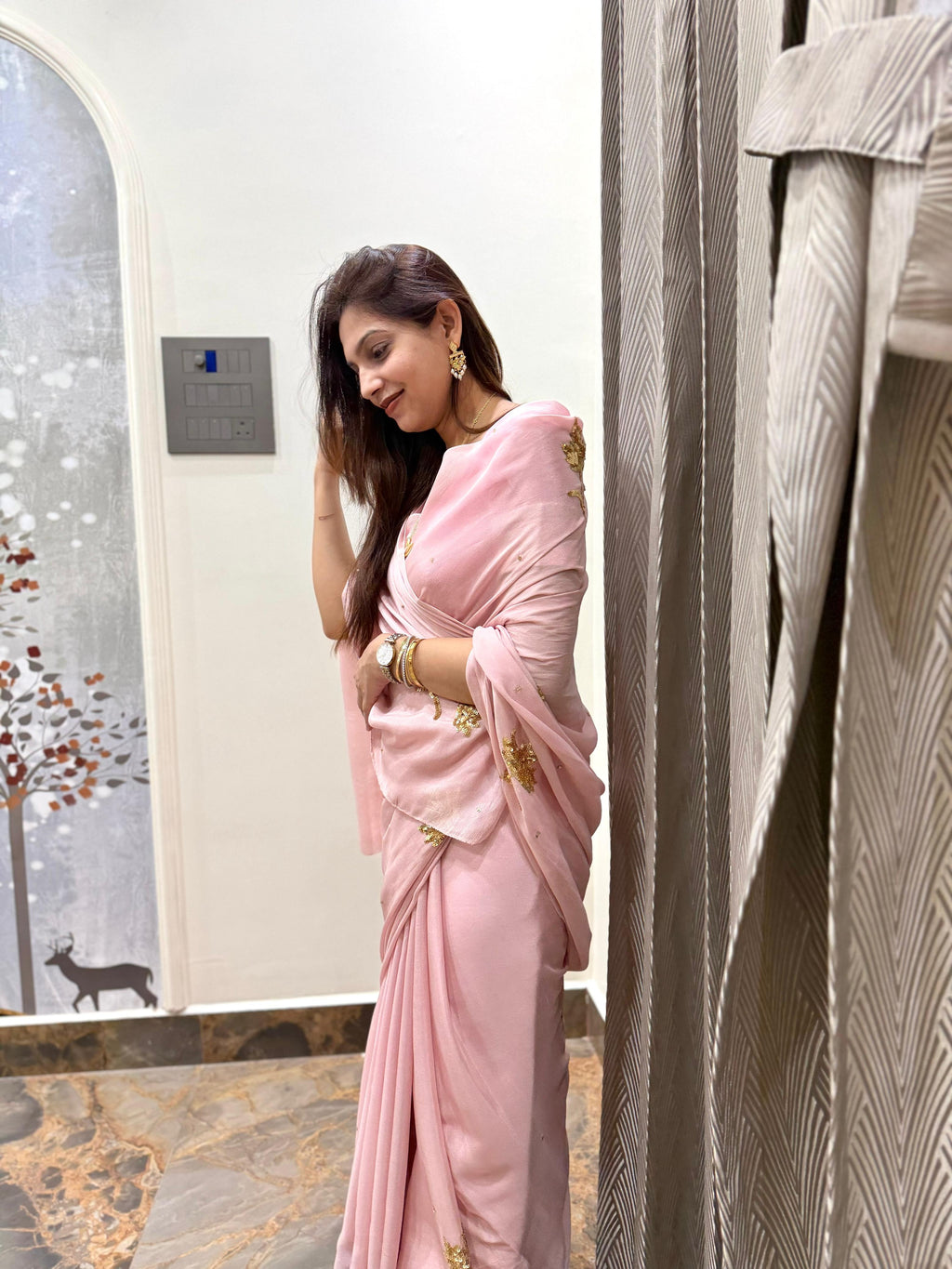 Rosé Mehr Saree