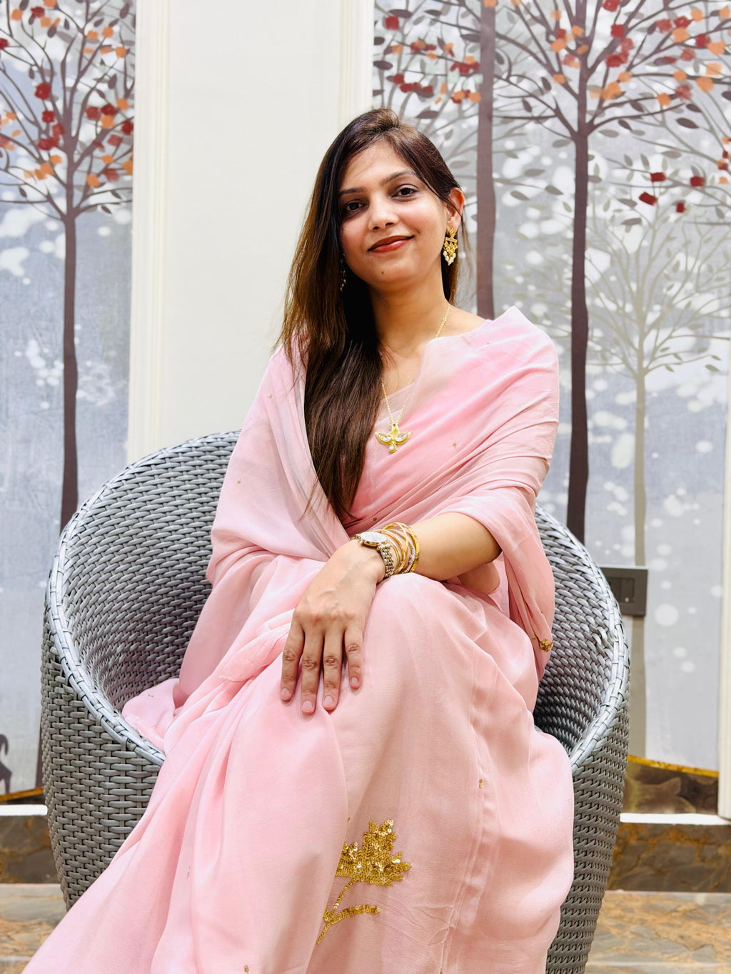 Rosé Mehr Saree