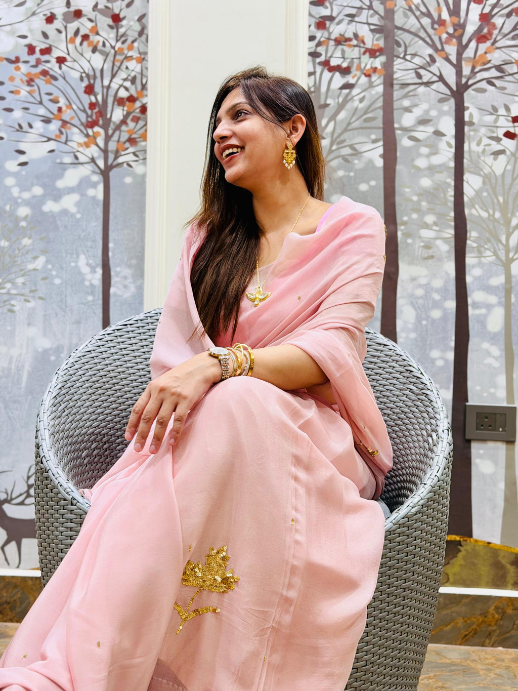 Rosé Mehr Saree