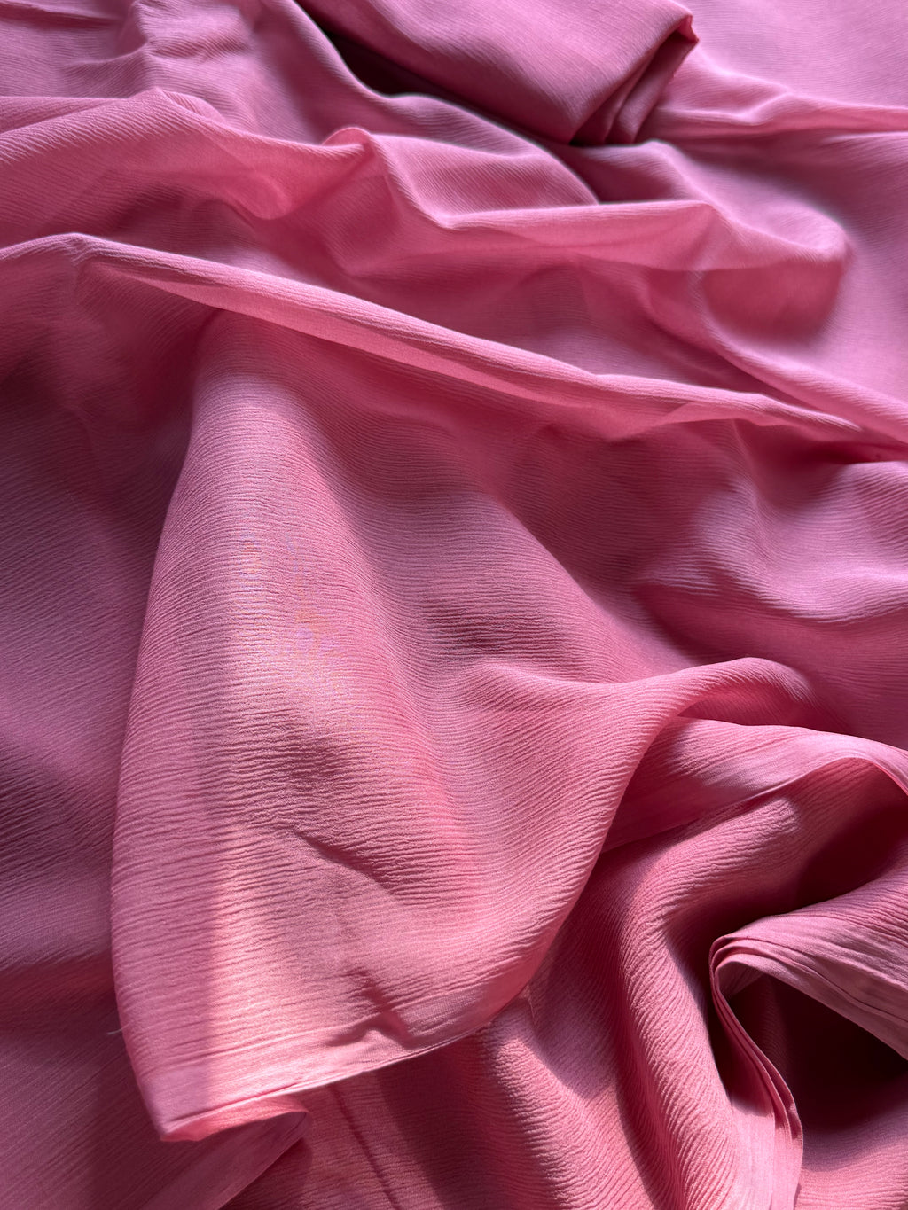 Dusty rose platinum silk chiffon