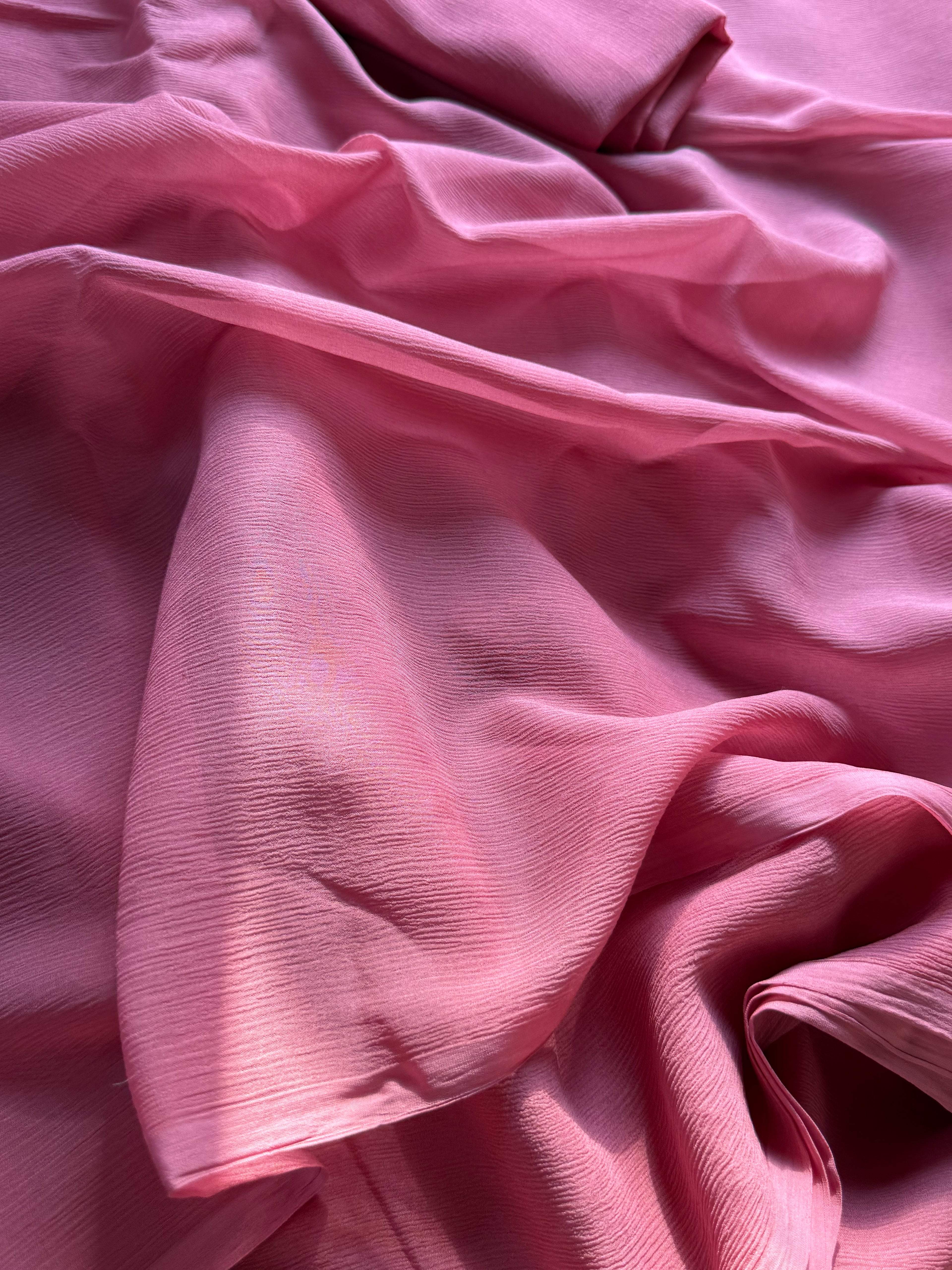 Dusty rose platinum silk chiffon