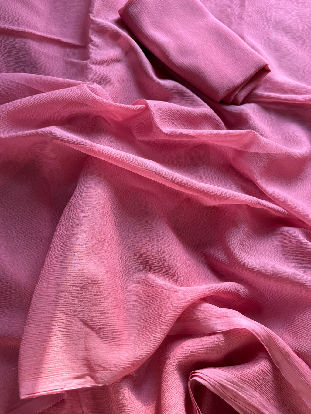 Dusty rose platinum silk chiffon