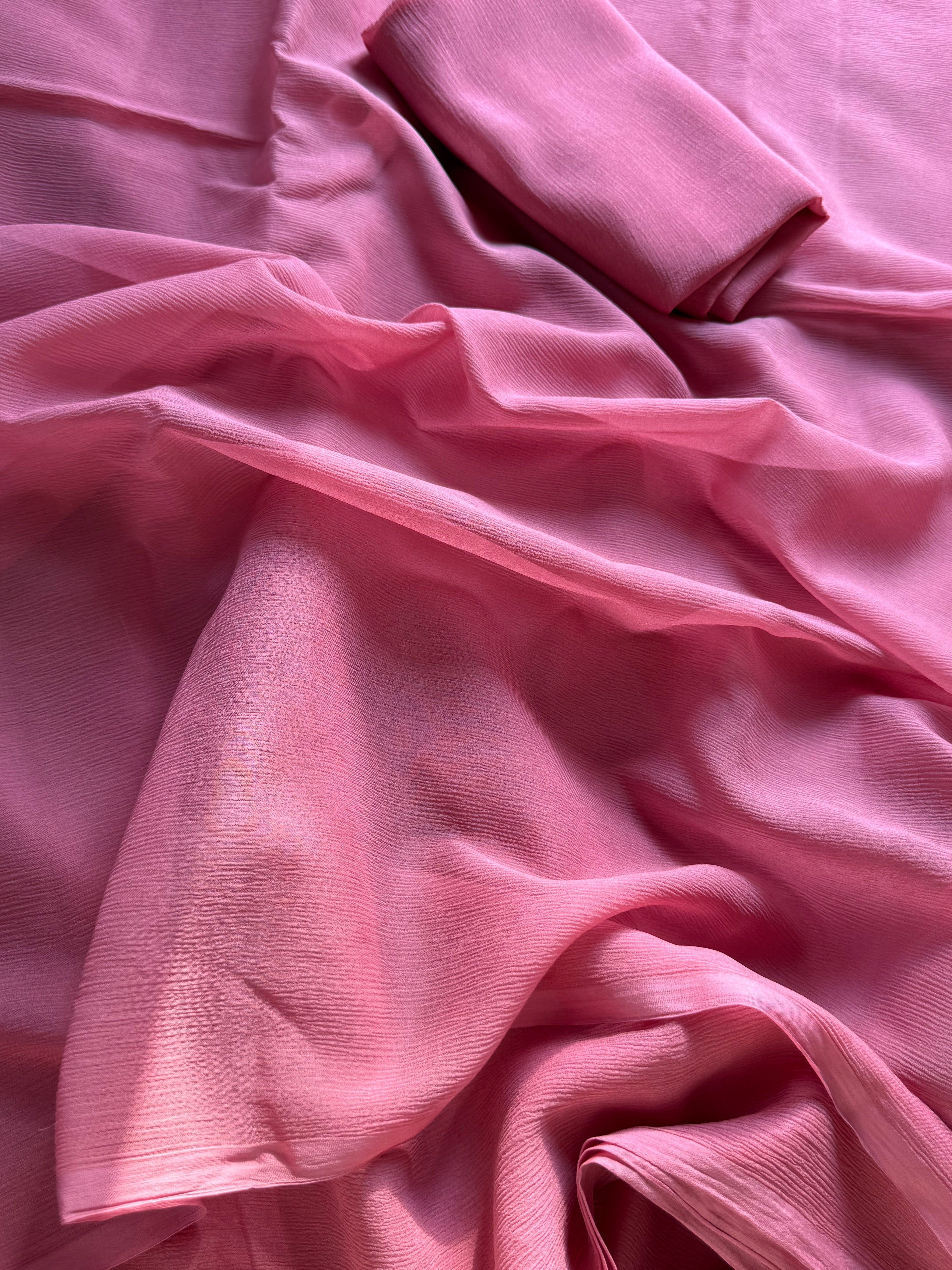 Dusty rose platinum silk chiffon
