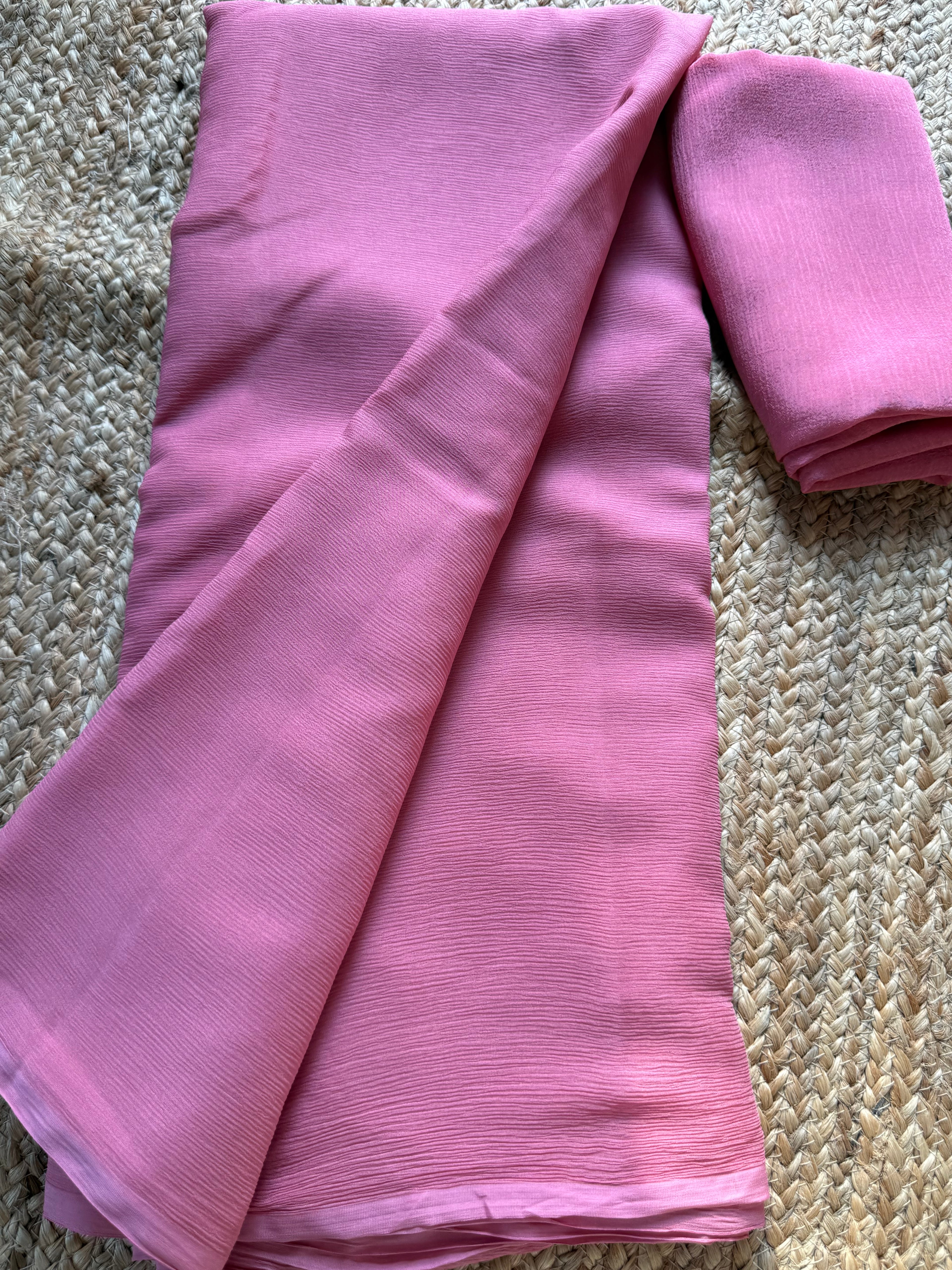 Dusty rose platinum silk chiffon