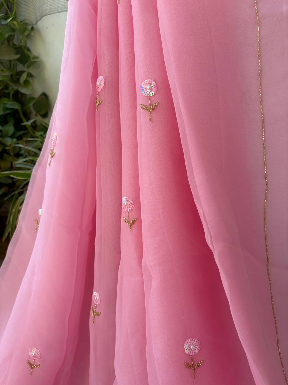 Minimalist pink chiffon