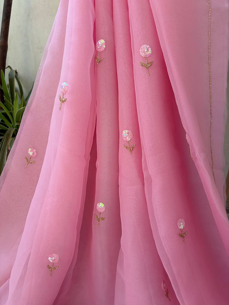 Minimalist pink chiffon