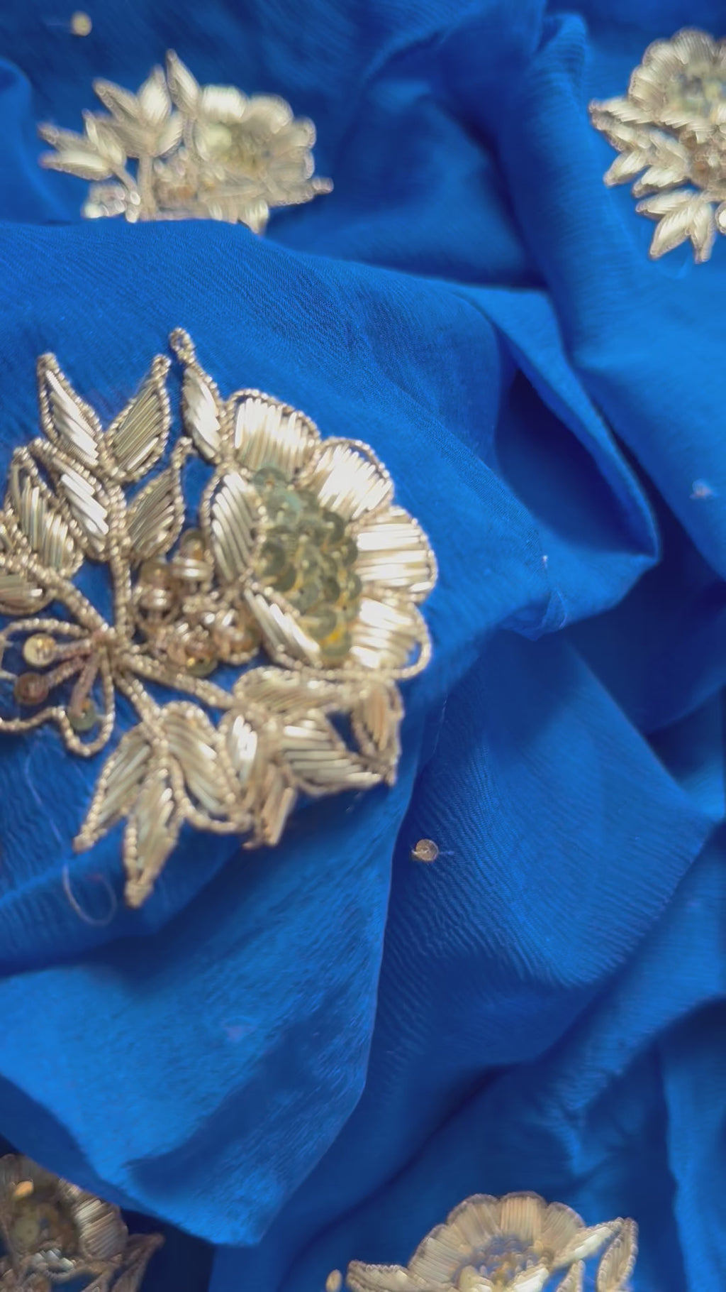 Royal blue zardosi