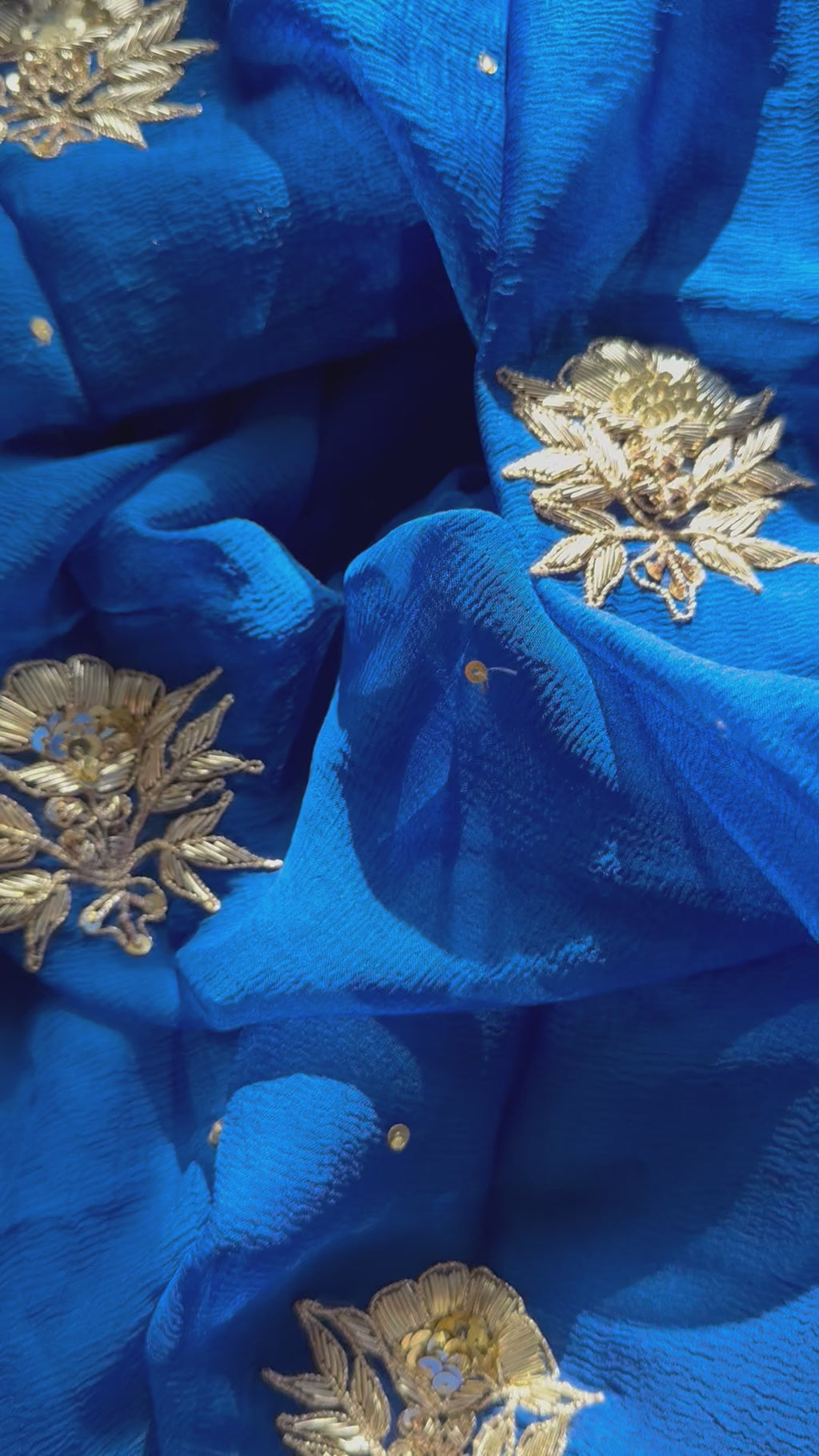 Royal blue zardosi