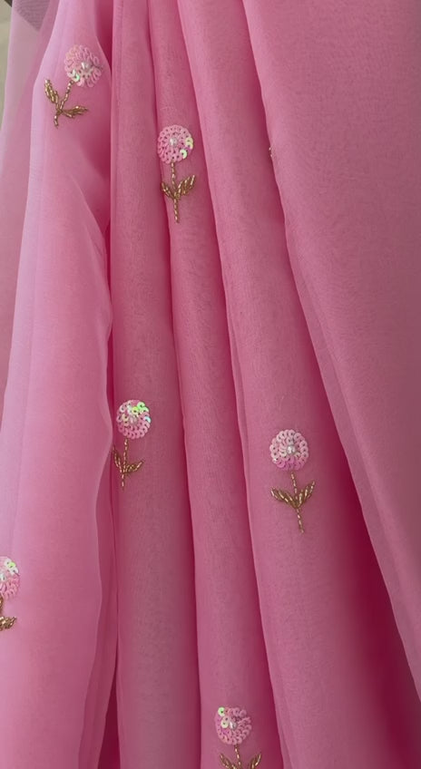 Minimalist pink chiffon